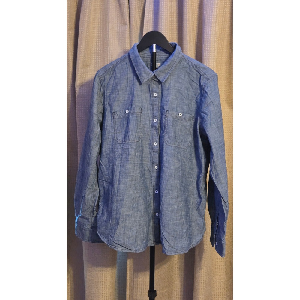 Carhartt Long Sleeve Button Up Shirt Women's Size XL Blue‎